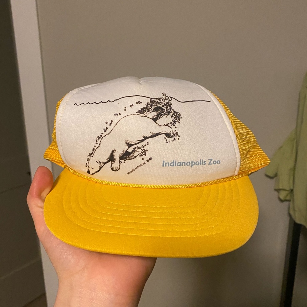 Vintage Yellow and White Trucker snapback Hat